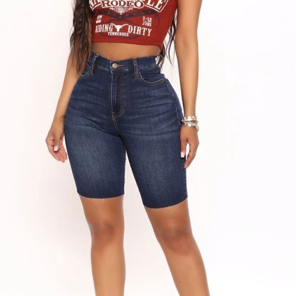 Midnight Stretch Denim Bermudas
